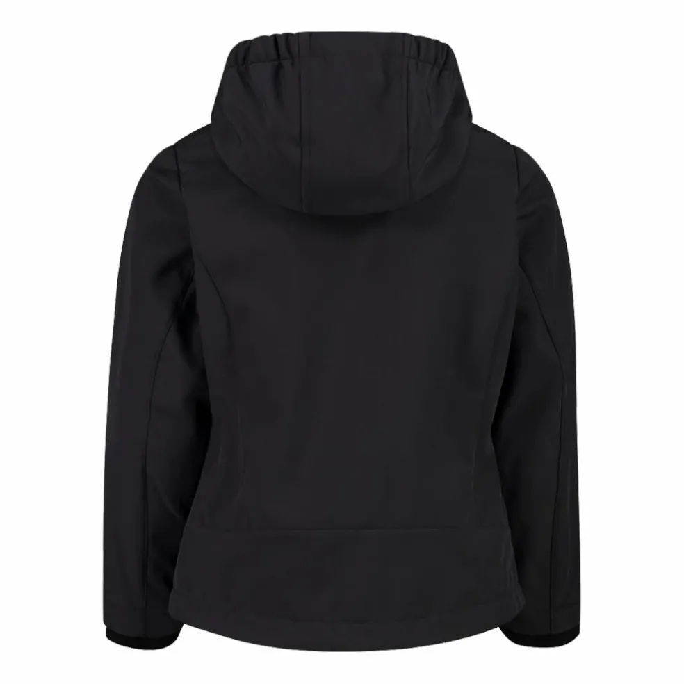 Giacca da bambina in softshell con cappuccio