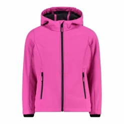 Giacca da bambina in softshell con cappuccio
