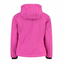Giacca da bambina in softshell con cappuccio