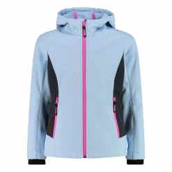 Giacca da bambina in softshell con cappuccio