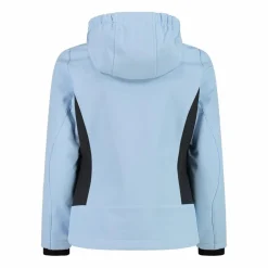 Giacca da bambina in softshell con cappuccio