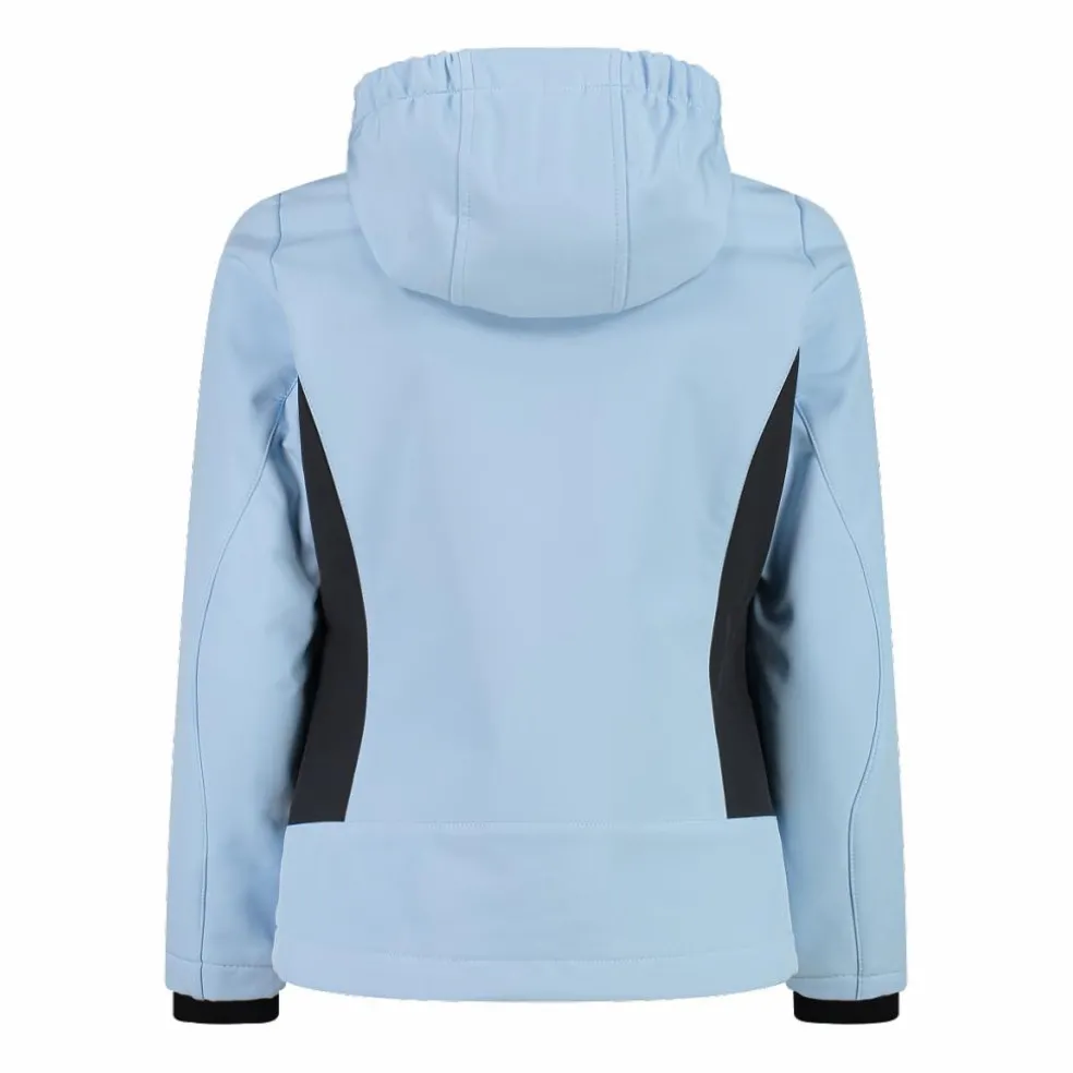 Giacca da bambina in softshell con cappuccio