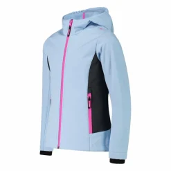 Giacca da bambina in softshell con cappuccio