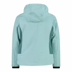 Giacca da bambina in softshell con cappuccio