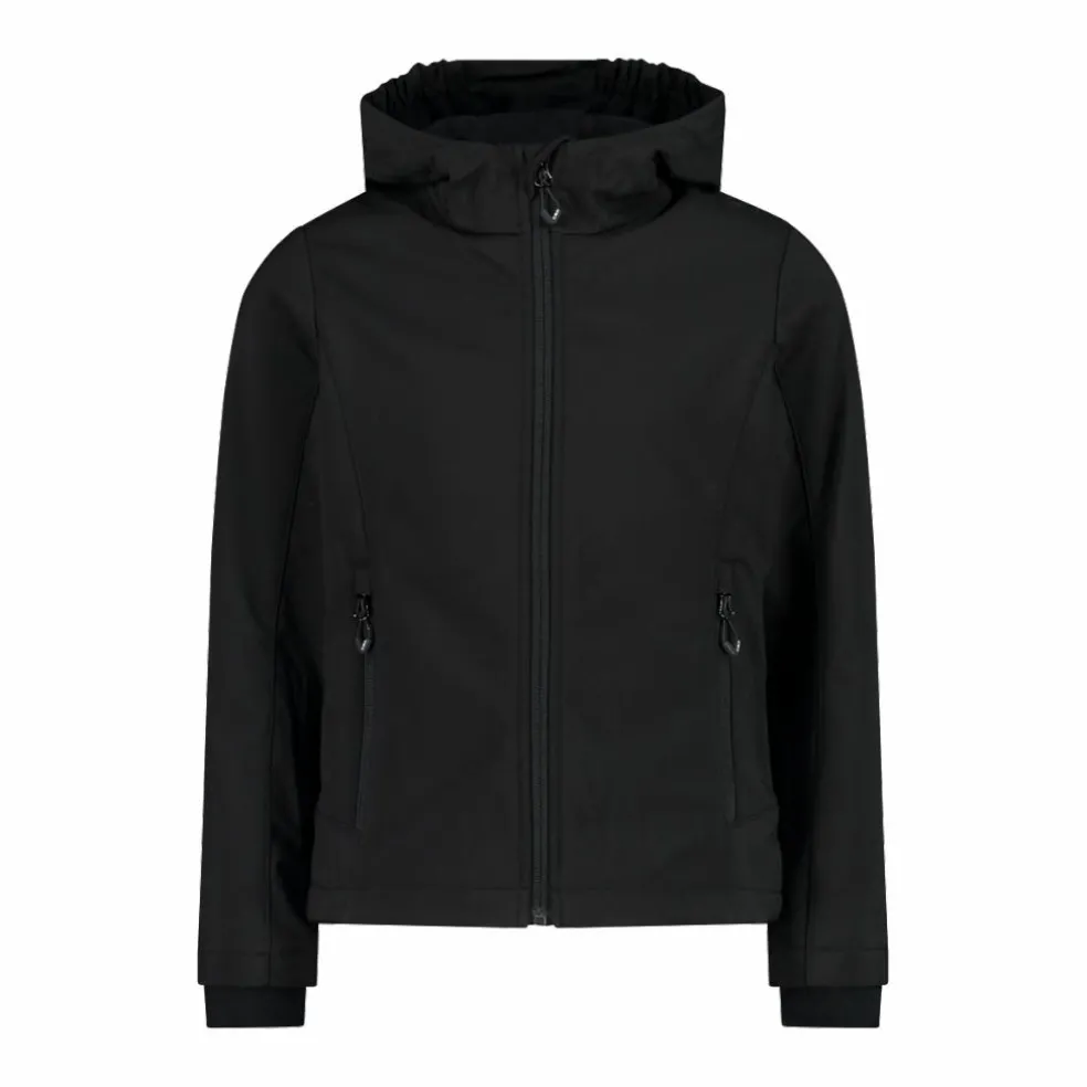 Giacca da bambina in softshell con cappuccio
