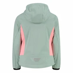 Giacca da bambina in softshell con cappuccio