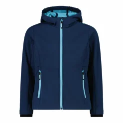 Giacca da bambina in softshell con cappuccio