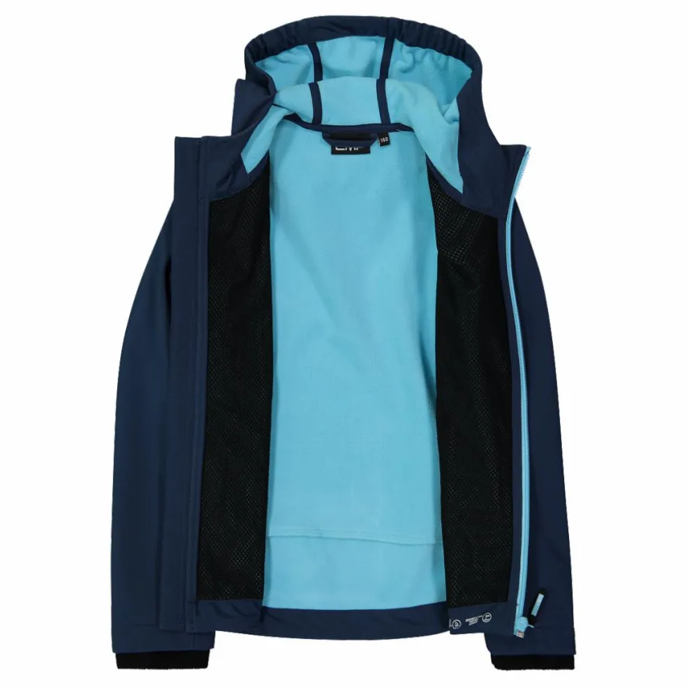 Giacca da bambina in softshell con cappuccio