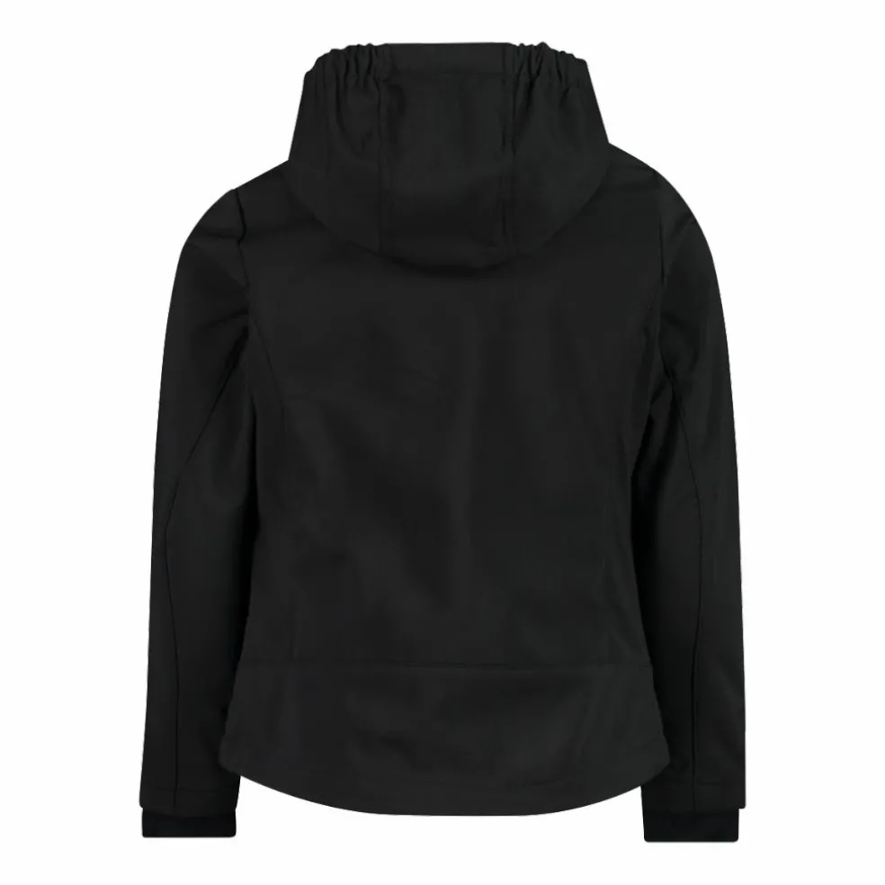 Giacca da bambina in softshell con cappuccio