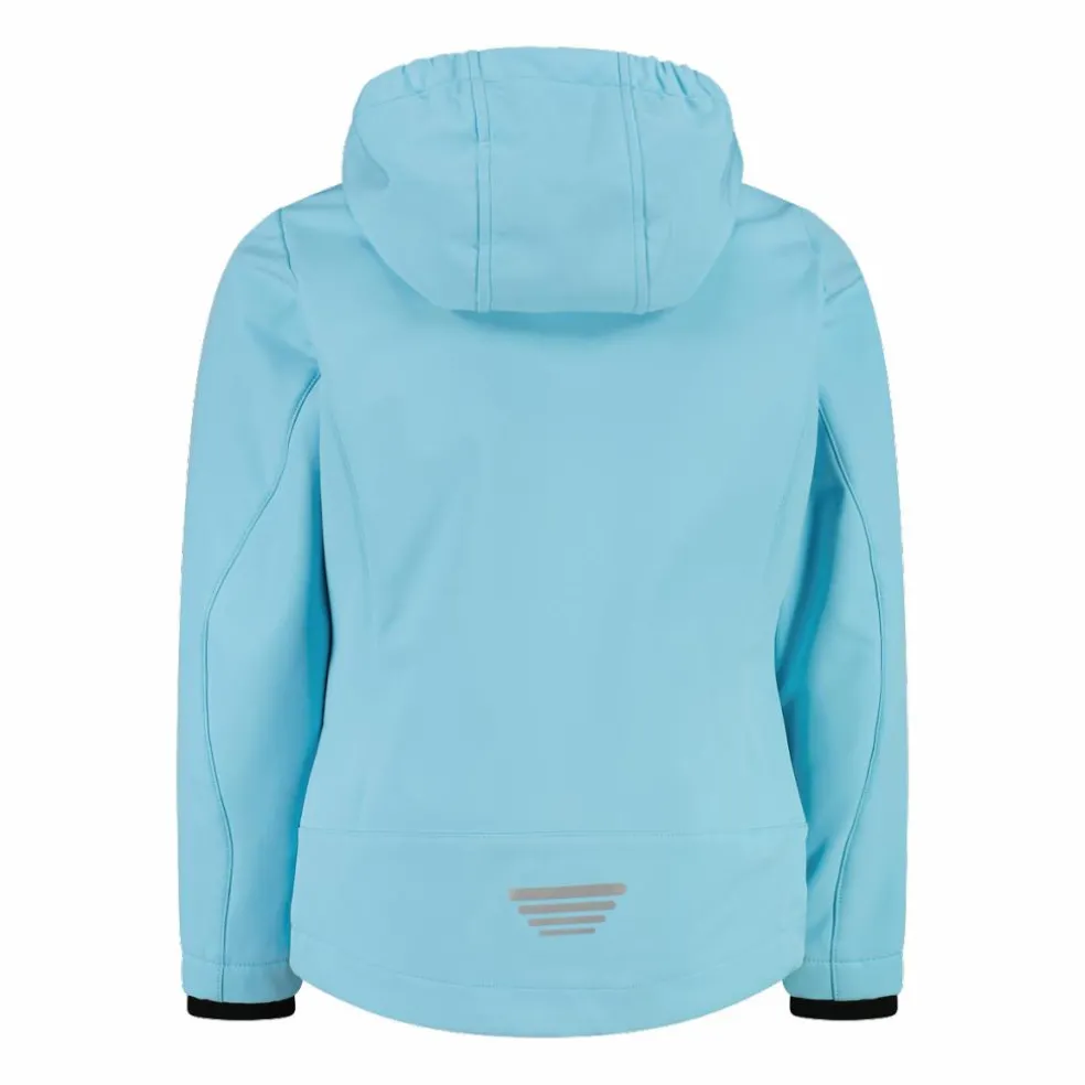 Giacca da bambina in softshell con cappuccio
