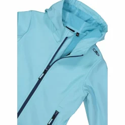 Giacca da bambina in softshell con cappuccio