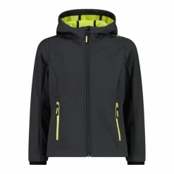 Giacca da bambina in softshell con cappuccio