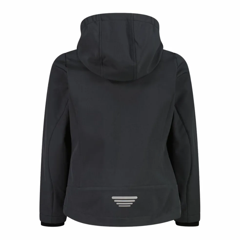 Giacca da bambina in softshell con cappuccio