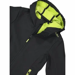 Giacca da bambina in softshell con cappuccio