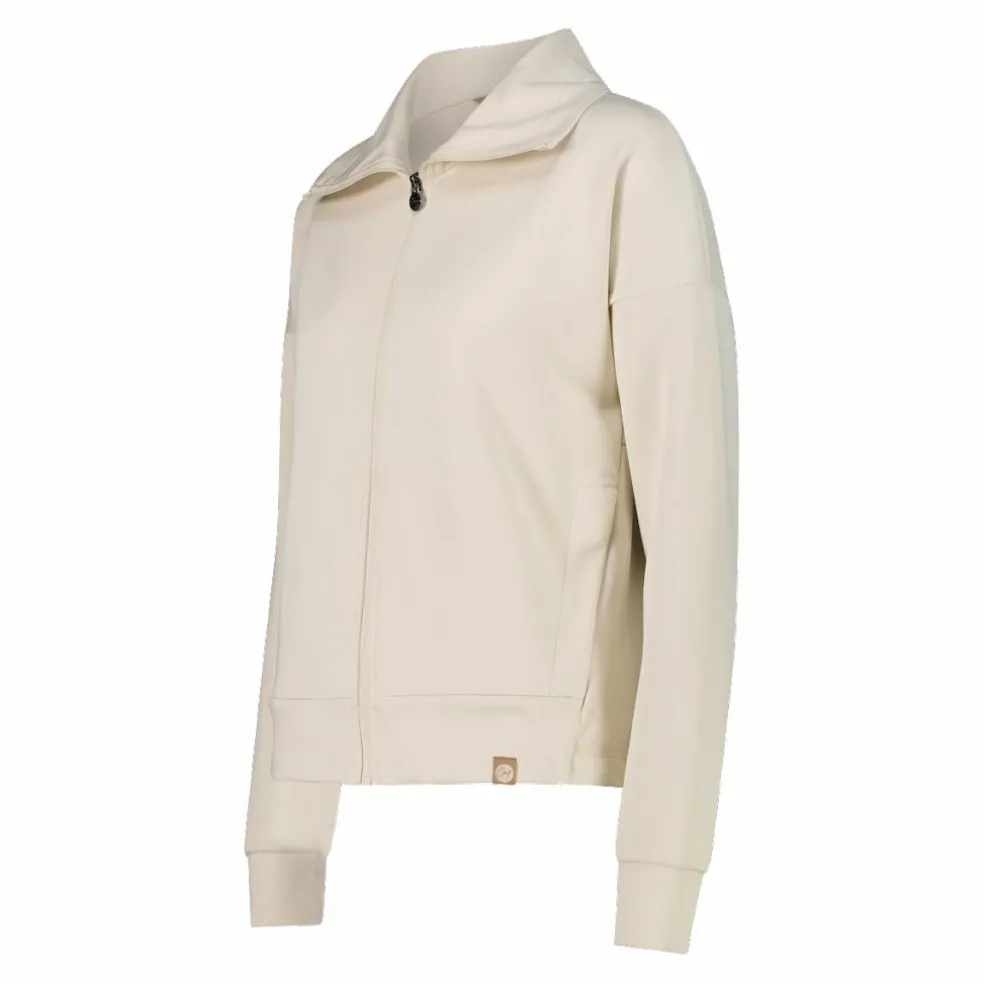 Giacca da donna con zip e finitura in modal satinato