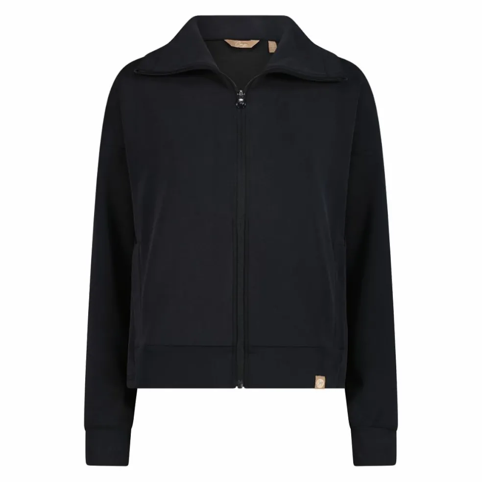 Giacca da donna con zip e finitura in modal satinato