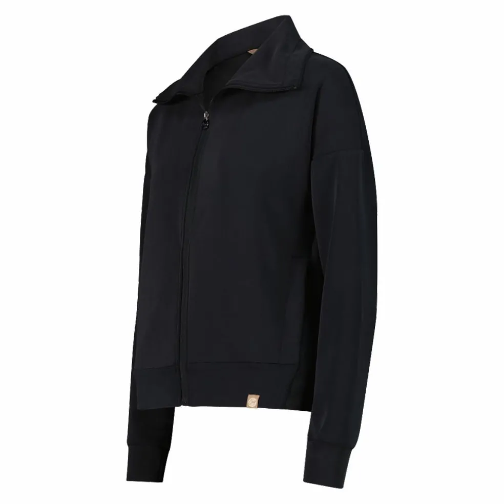 Giacca da donna con zip e finitura in modal satinato