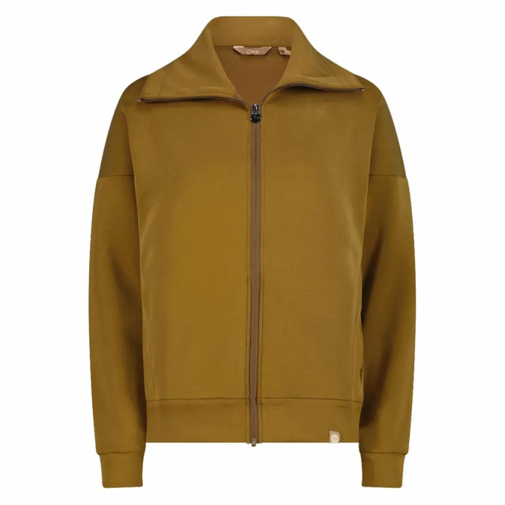 Giacca da donna con zip e finitura in modal satinato