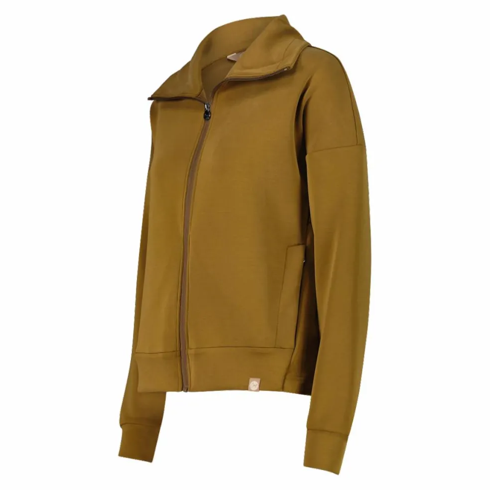 Giacca da donna con zip e finitura in modal satinato