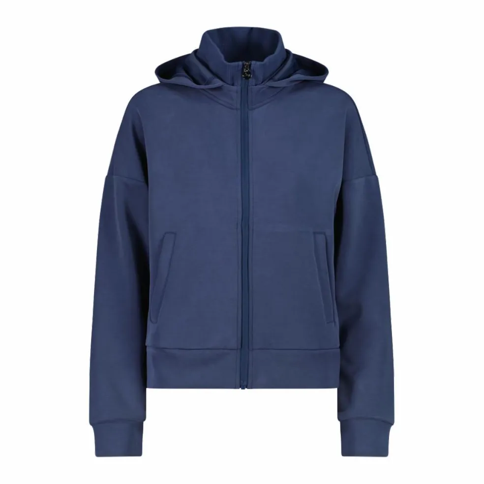 Giacca da donna con zip e finitura in modal satinato