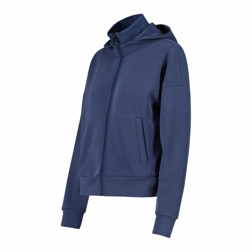 Giacca da donna con zip e finitura in modal satinato