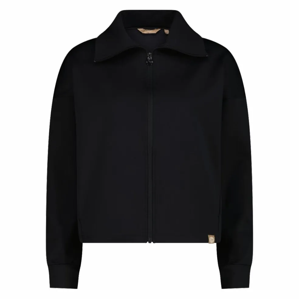 Giacca da donna in tessuto a maglia interlock