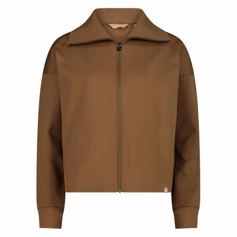 Giacca da donna in tessuto a maglia interlock