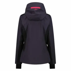 Giacca da sci da donna in 4-way stretch con cappuccio staccabile