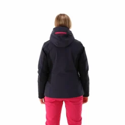 Giacca da sci da donna in 4-way stretch con cappuccio staccabile