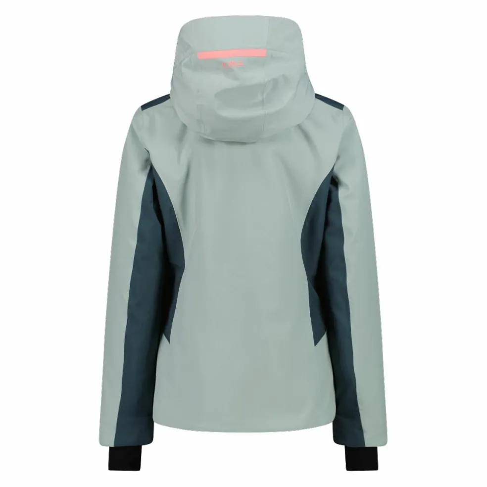 Giacca da sci da donna in 4-way stretch con cappuccio staccabile