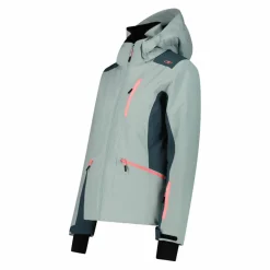 Giacca da sci da donna in 4-way stretch con cappuccio staccabile