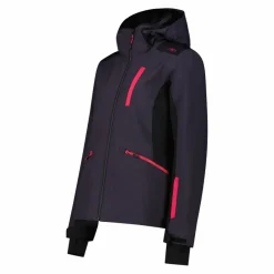 Giacca da sci da donna in 4-way stretch con cappuccio staccabile