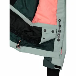 Giacca da sci da donna in 4-way stretch con cappuccio staccabile