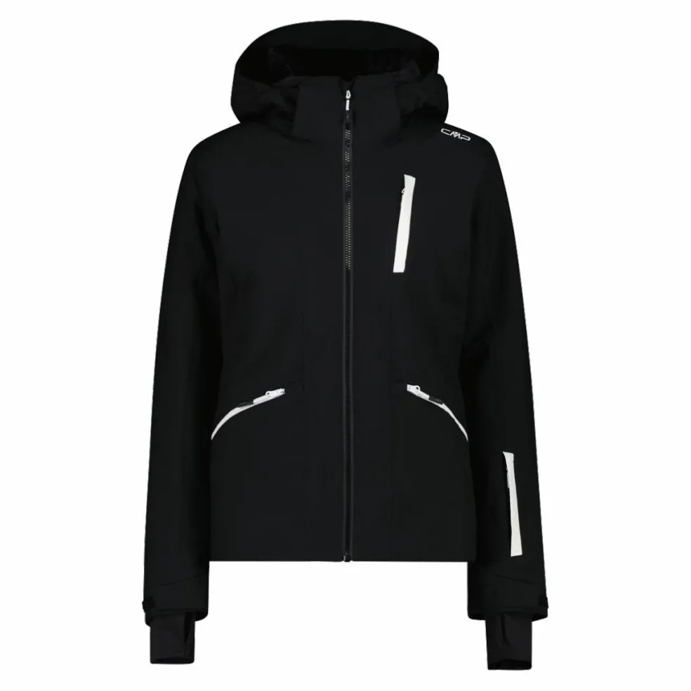 Giacca da sci da donna in 4-way stretch con cappuccio staccabile