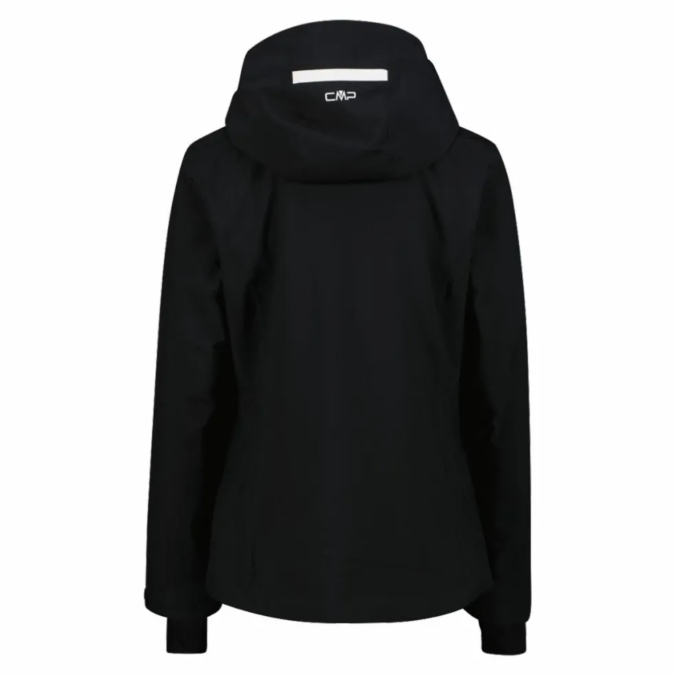Giacca da sci da donna in 4-way stretch con cappuccio staccabile