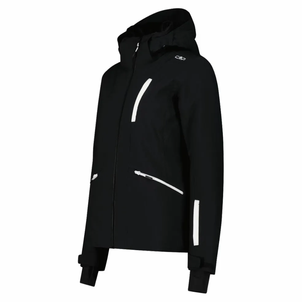 Giacca da sci da donna in 4-way stretch con cappuccio staccabile