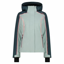 Giacca da sci da donna in 4-way stretch con cappuccio staccabile