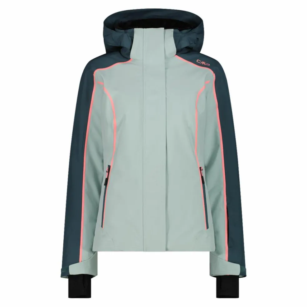 Giacca da sci da donna in 4-way stretch con cappuccio staccabile