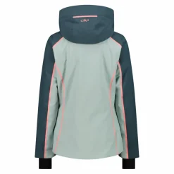Giacca da sci da donna in 4-way stretch con cappuccio staccabile