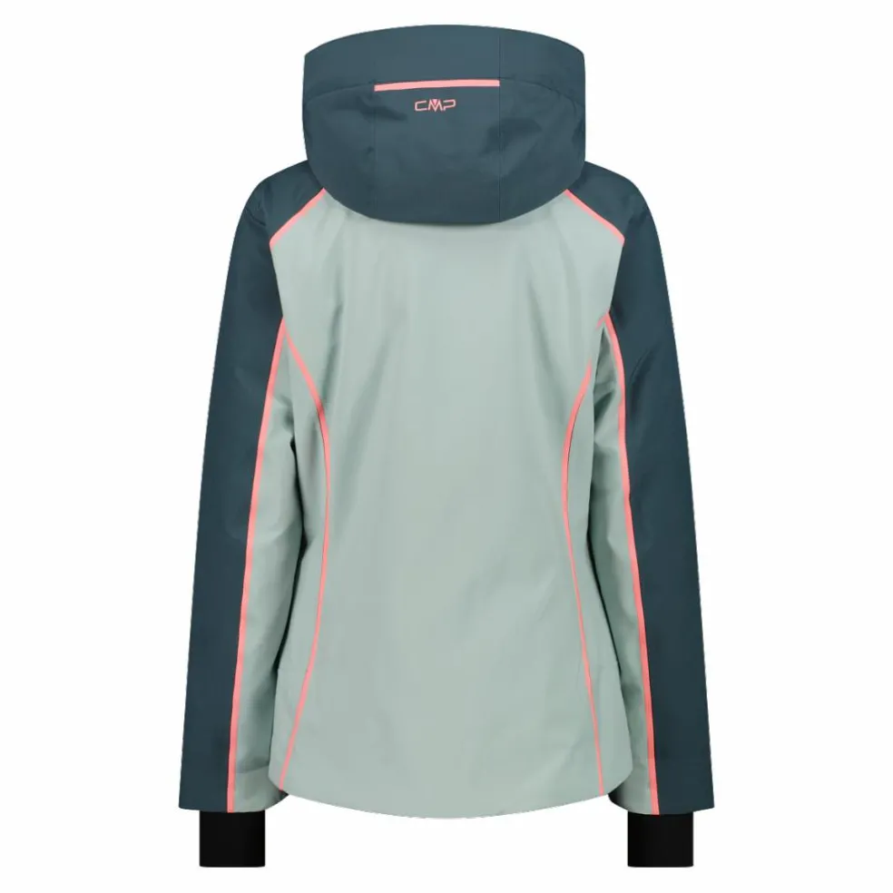 Giacca da sci da donna in 4-way stretch con cappuccio staccabile