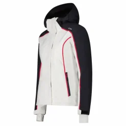 Giacca da sci da donna in 4-way stretch con cappuccio staccabile