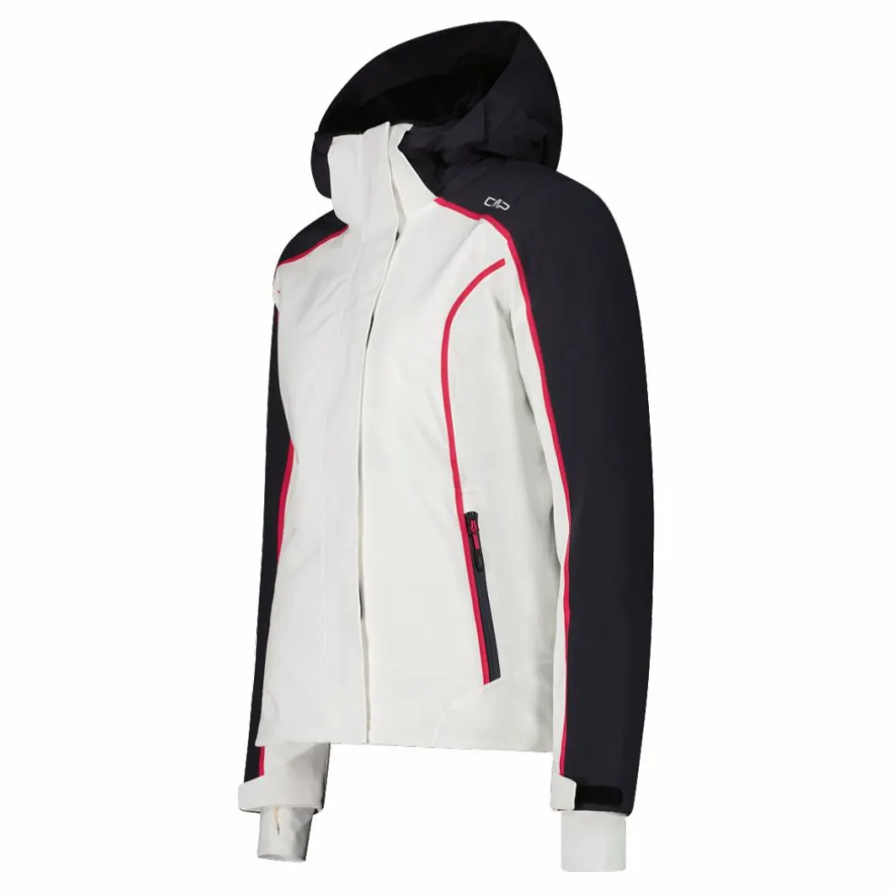 Giacca da sci da donna in 4-way stretch con cappuccio staccabile