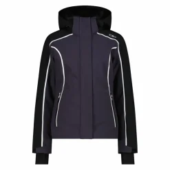 Giacca da sci da donna in 4-way stretch con cappuccio staccabile