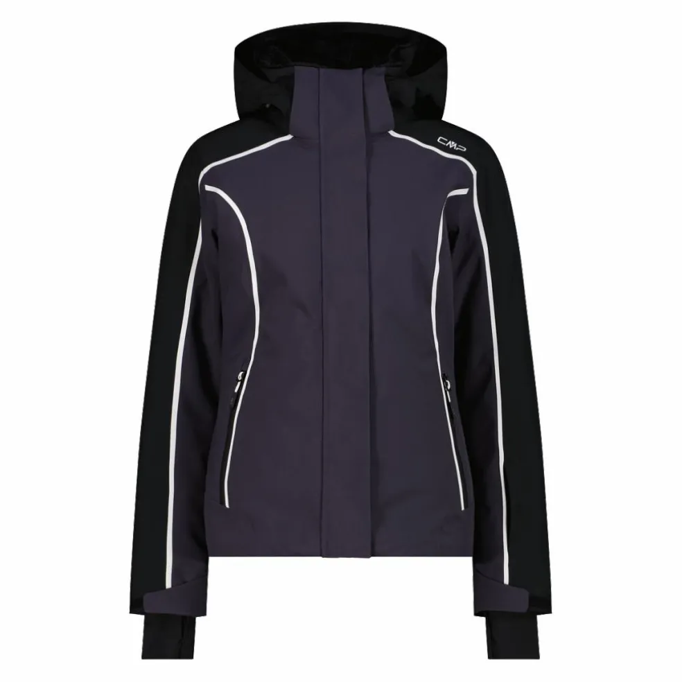 Giacca da sci da donna in 4-way stretch con cappuccio staccabile