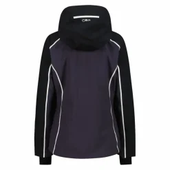 Giacca da sci da donna in 4-way stretch con cappuccio staccabile