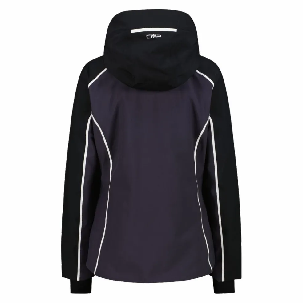 Giacca da sci da donna in 4-way stretch con cappuccio staccabile