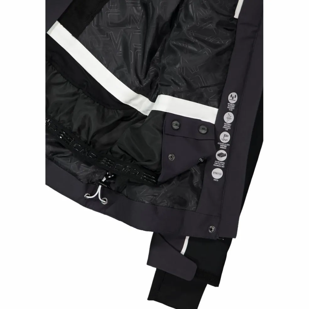 Giacca da sci da donna in 4-way stretch con cappuccio staccabile