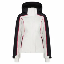 Giacca da sci da donna in 4-way stretch con cappuccio staccabile