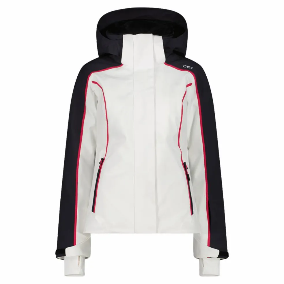 Giacca da sci da donna in 4-way stretch con cappuccio staccabile