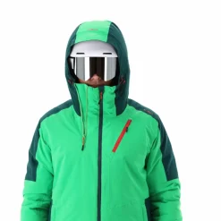 Giacca da sci da uomo in twill con cappuccio